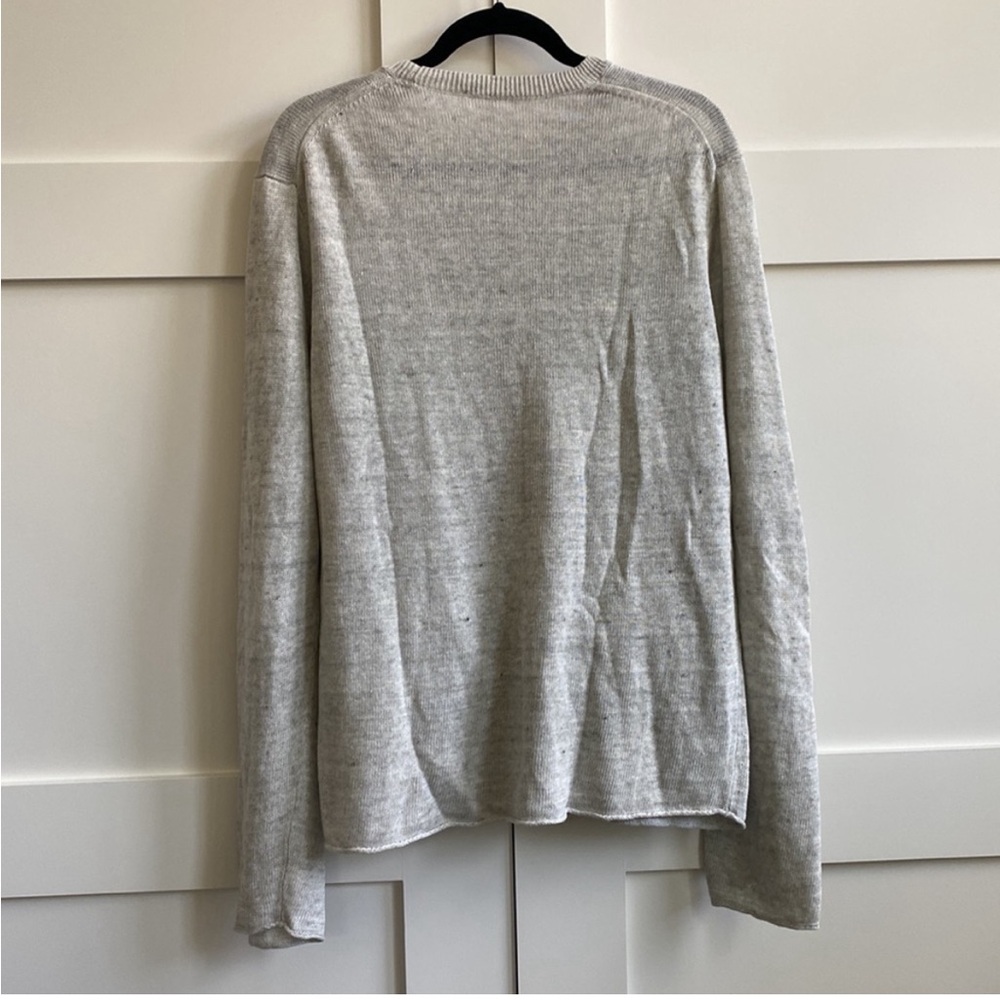 Vince linen extra long sleeve crew - Picture 2 of 3